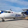 Bombardier Dash 8 (DHC-8-314A) авиакомпании Якутия, VQ-BVU, аэропорт Якутска, Россия