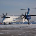 Bombardier Dash 8 (DHC-8-402) Q400 авиакомпании Якутия, VP-BKD, аэропорт Якутска, Россия